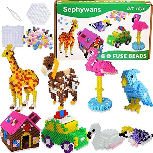 Sephywans 3D Fuse Beads Set, 11060 Pcs 5mm 20 Colors Iron Beads Set，Or –  Sephywanstoys