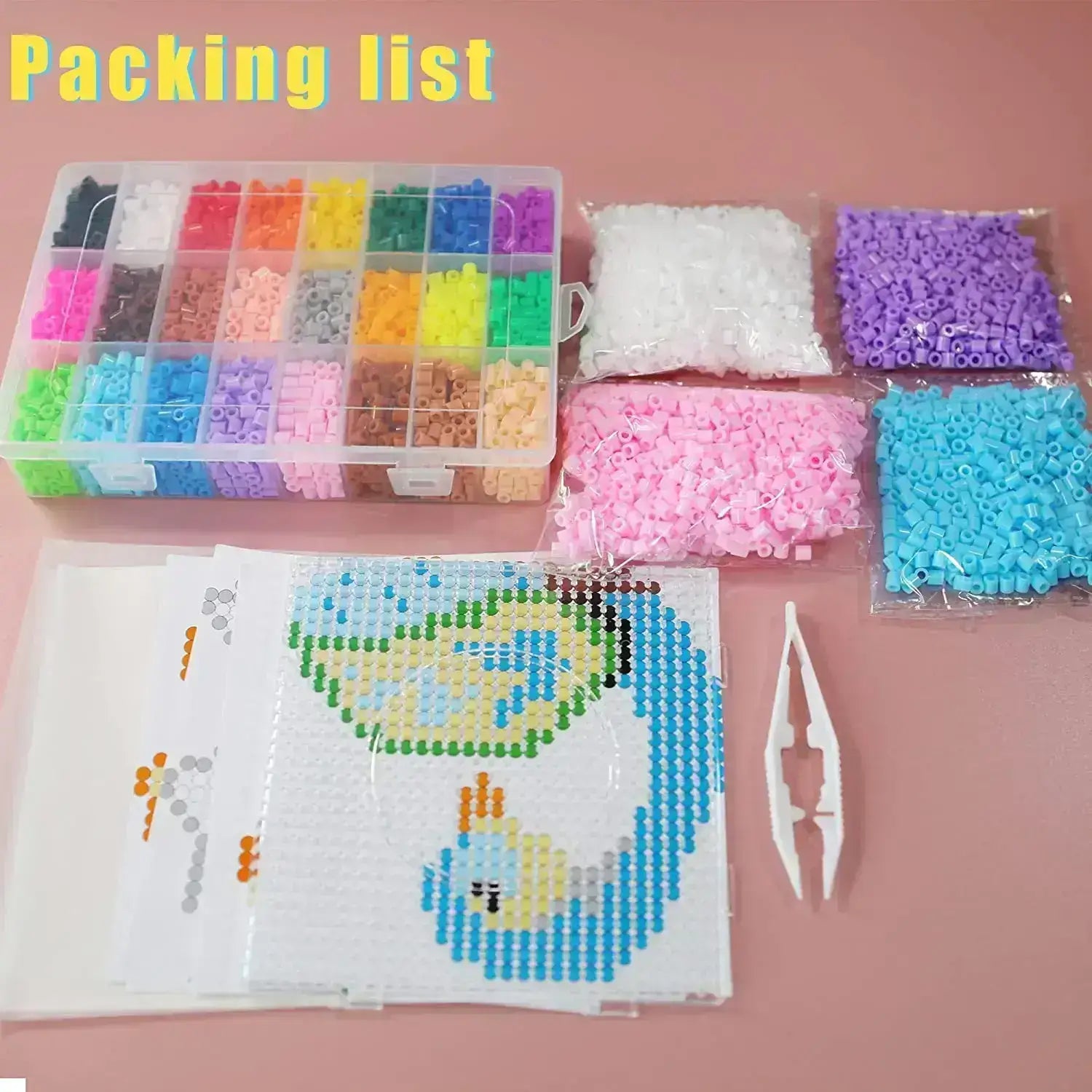 Sephywans Fuse Beads Kit, 4800Pcs 5mm 24 Colors Iron Beads Set for Kid –  Sephywanstoys