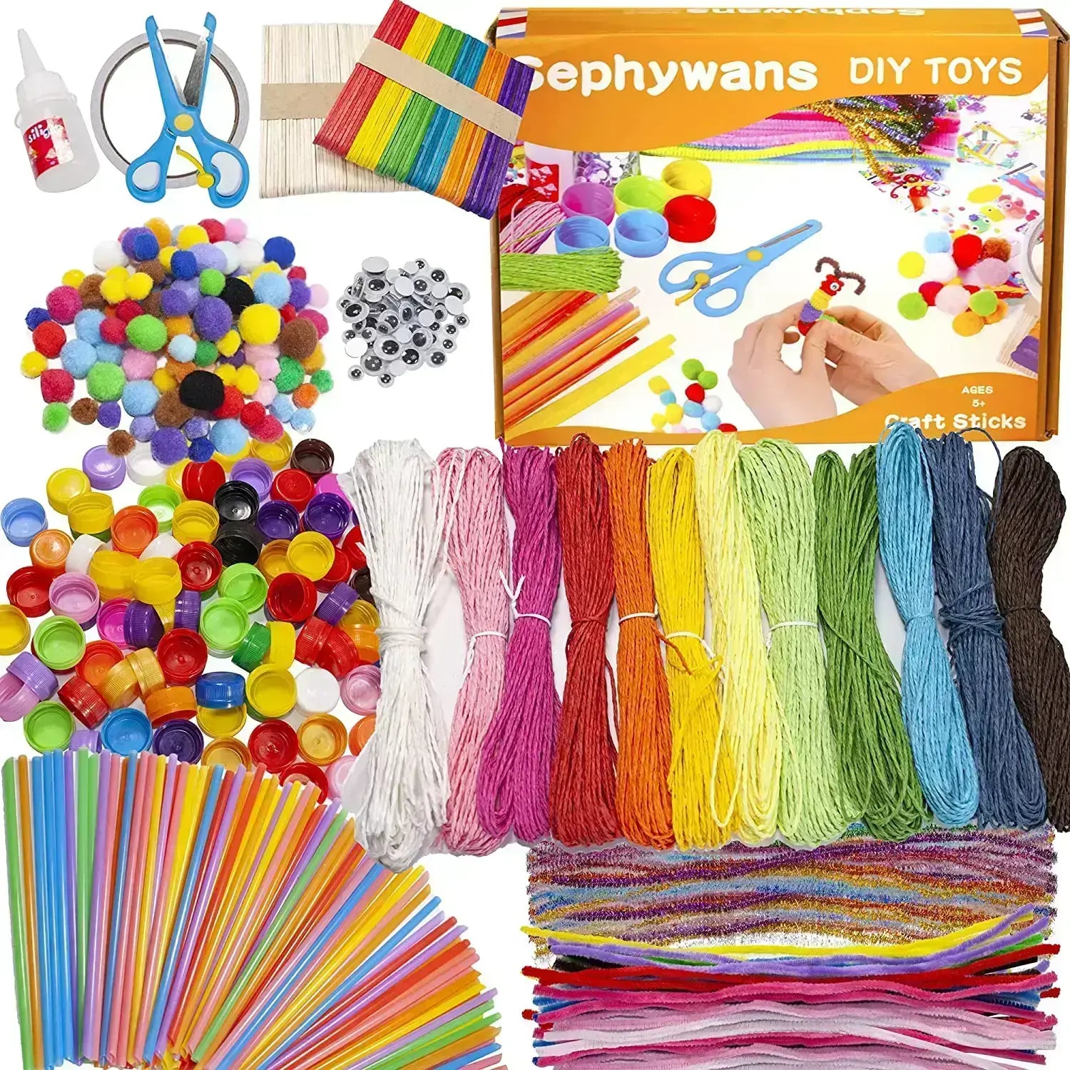 Sephywans 3D Fuse Beads Set, 11060 Pcs 5mm 20 Colors Iron Beads